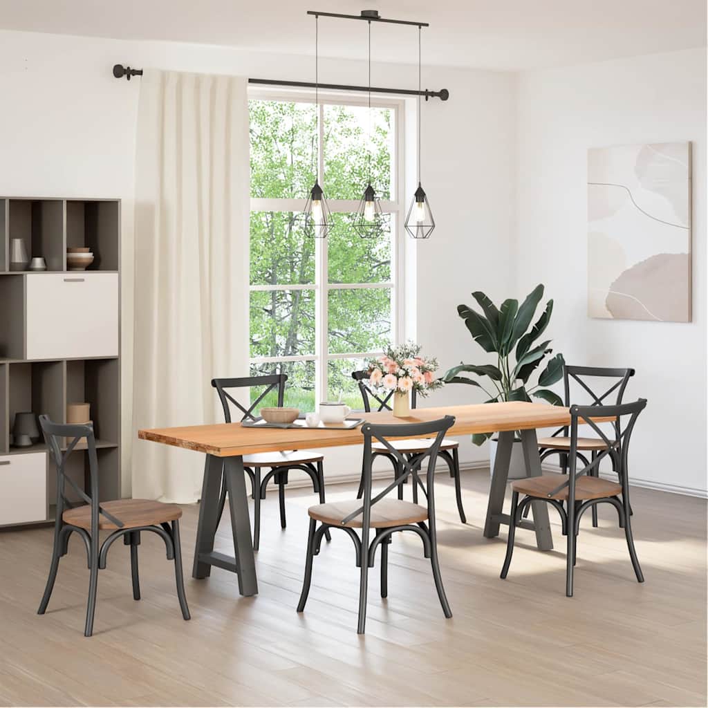 vidaXL Nogi do stołu jadalnego w kształcie litery A 2 szt. Antracyt 60x(72-73) cm Stal