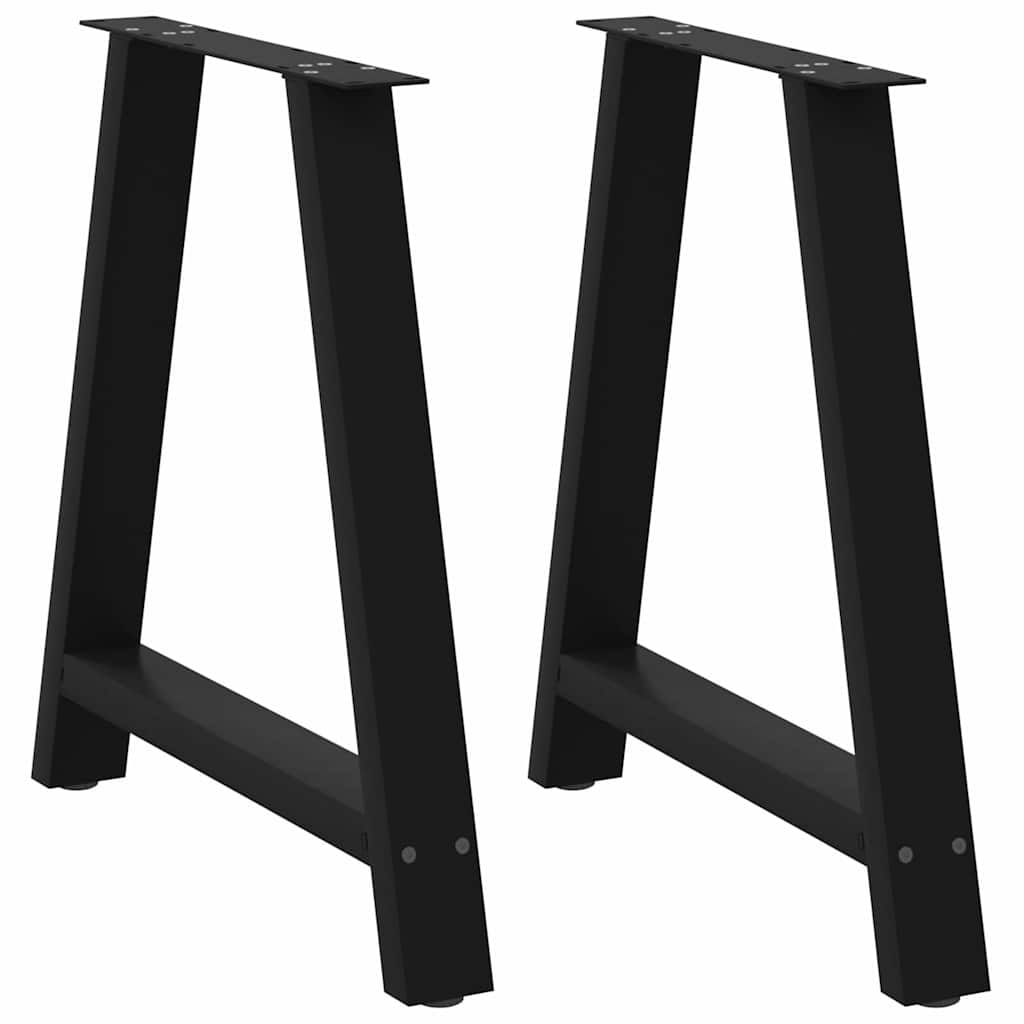 vidaXL Nogi do stołu jadalnego w kształcie litery A 2 szt. Czarne 70x(72-73) cm Stal
