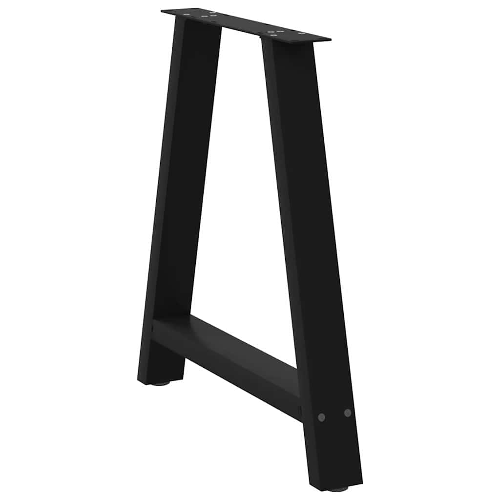 vidaXL Nogi do stołu jadalnego w kształcie litery A 2 szt. Czarne 70x(72-73) cm Stal