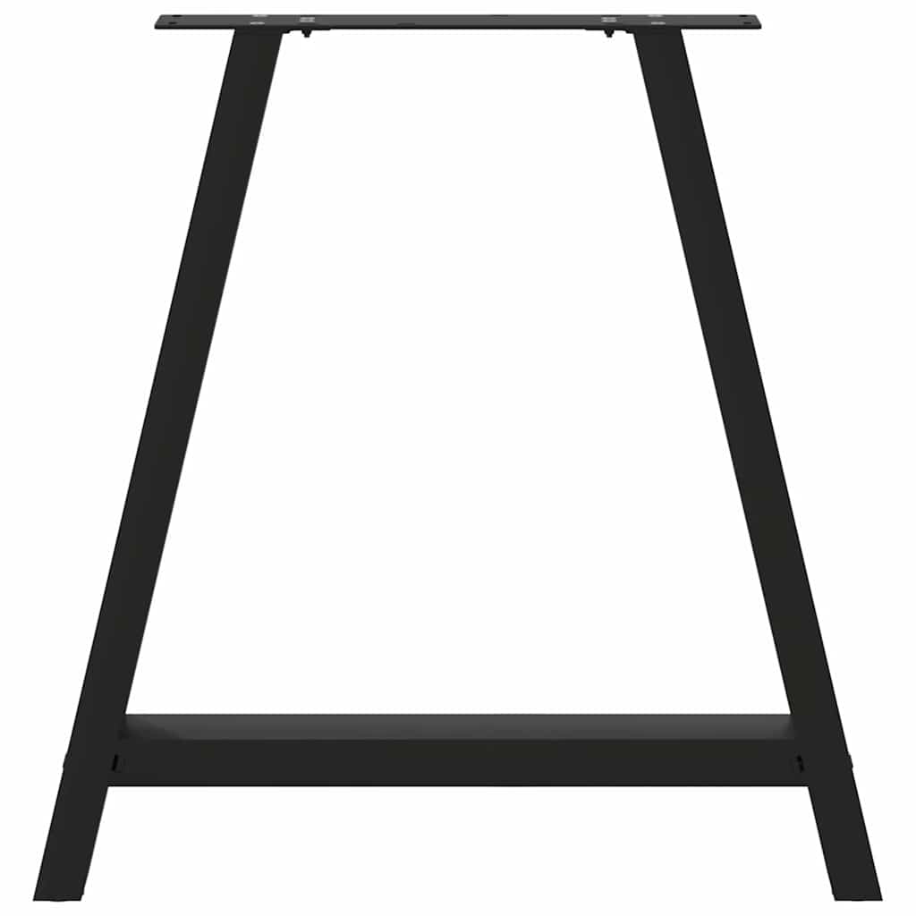 vidaXL Nogi do stołu jadalnego w kształcie litery A 2 szt. Czarne 70x(72-73) cm Stal
