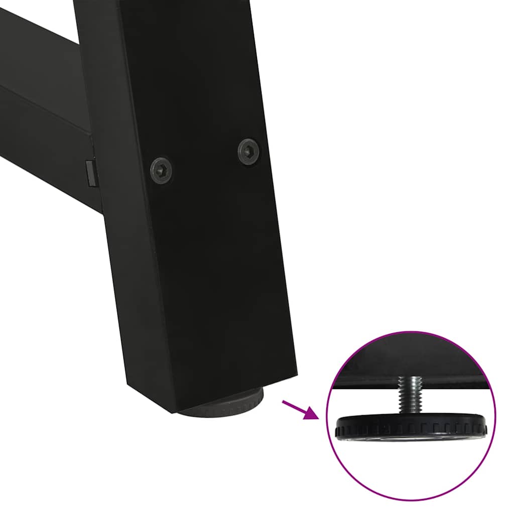 vidaXL Nogi do stołu jadalnego w kształcie litery A 2 szt. Czarne 70x(72-73) cm Stal