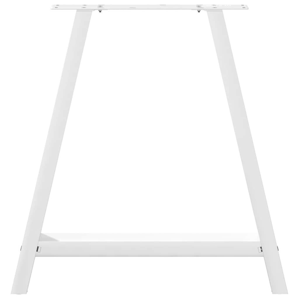 vidaXL Nogi do stołu jadalnego w kształcie litery A 2 szt. Białe 70x(72-73) cm Stal