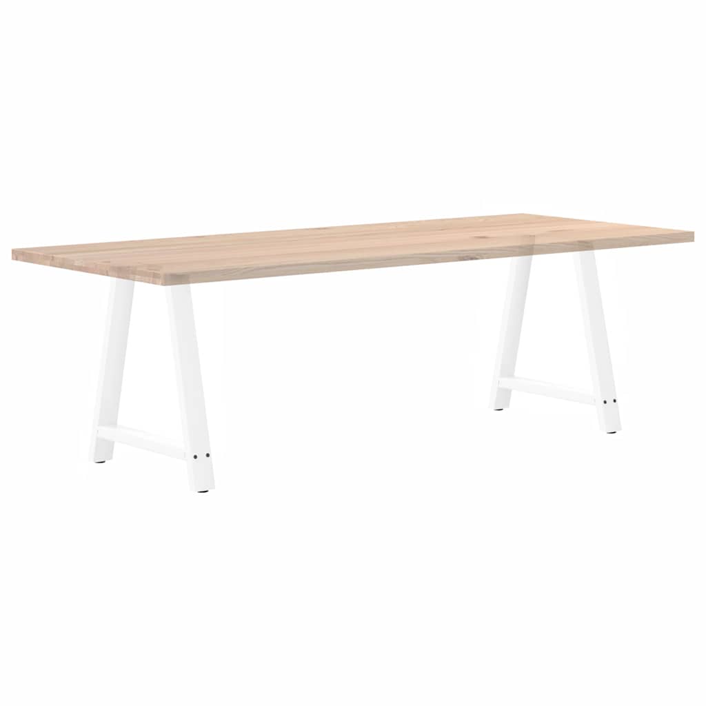 vidaXL Nogi do stołu jadalnego w kształcie litery A 2 szt. Białe 70x(72-73) cm Stal