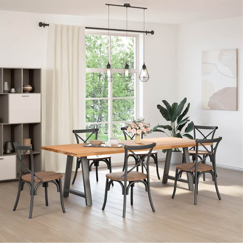 vidaXL Nogi do stołu jadalnego w kształcie litery A 2 szt. Antracyt 70x(72-73) cm Stal