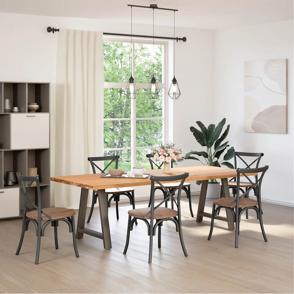 vidaXL Nogi do stołu jadalnego w kształcie litery A 2 szt. 70x(72-73) cm Stal