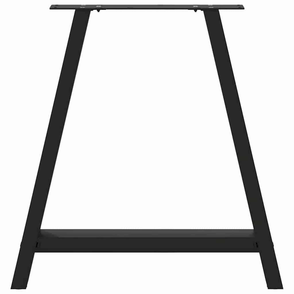 vidaXL Nogi do stołu jadalnego w kształcie litery A 2 szt. Czarne 80x(72-73) cm Stal