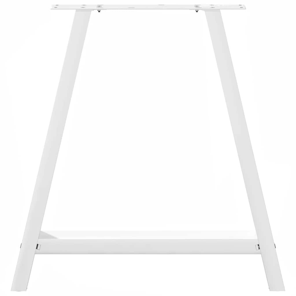 vidaXL Nogi do stołu jadalnego w kształcie litery A 2 szt. Białe 80x(72-73) cm Stal