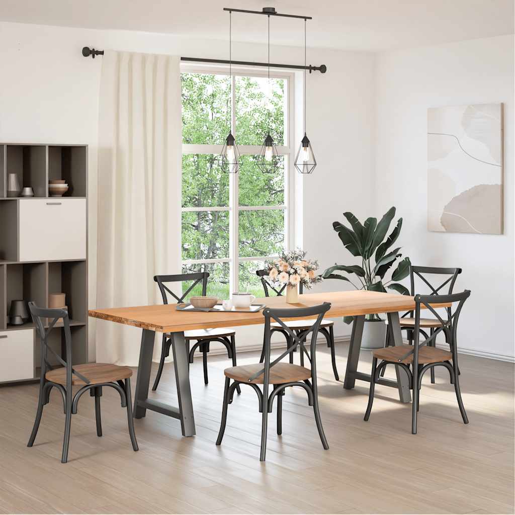 vidaXL Nogi do stołu jadalnego w kształcie litery A 2 szt. Antracyt 80x(72-73) cm Stal