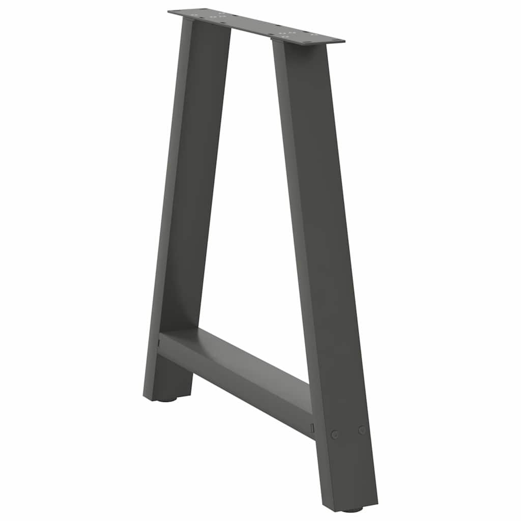 vidaXL Nogi do stołu jadalnego w kształcie litery A 2 szt. Antracyt 80x(72-73) cm Stal
