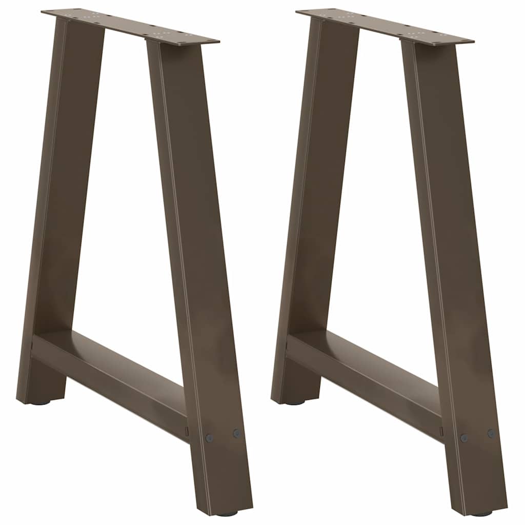 vidaXL Nogi do stołu jadalnego w kształcie litery A 2 szt. 80x(72-73) cm Stal
