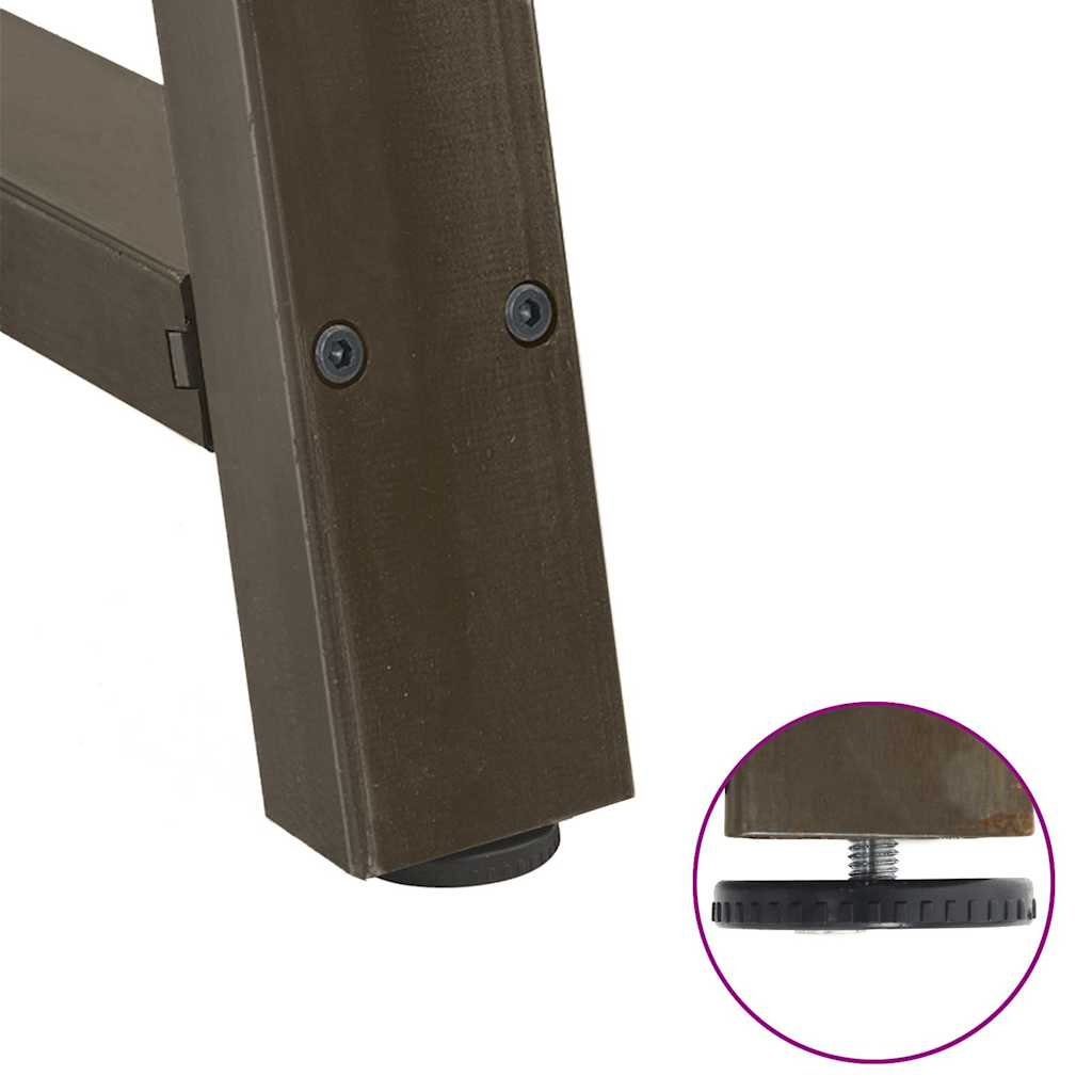 vidaXL Nogi do stołu jadalnego w kształcie litery A 2 szt. 80x(72-73) cm Stal