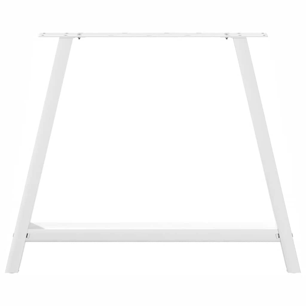 vidaXL Nogi do stołu jadalnego w kształcie litery A 2 szt. Białe 90x(72-73) cm Stal