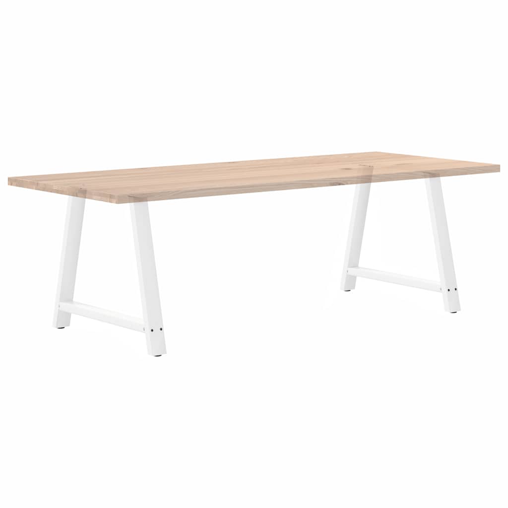 vidaXL Nogi do stołu jadalnego w kształcie litery A 2 szt. Białe 90x(72-73) cm Stal