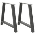 vidaXL Nogi do stołu jadalnego w kształcie litery A 2 szt. Antracyt 90x(72-73) cm Stal