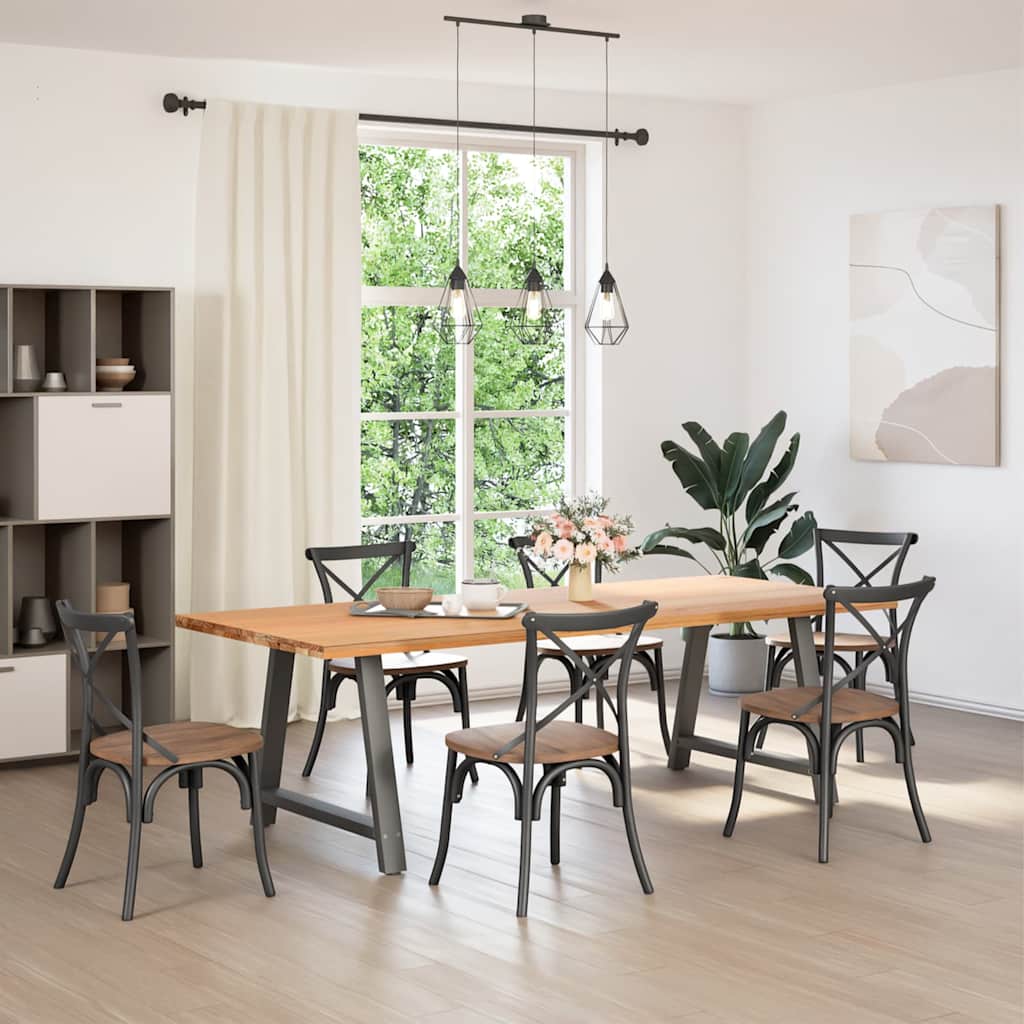 vidaXL Nogi do stołu jadalnego w kształcie litery A 2 szt. Antracyt 90x(72-73) cm Stal