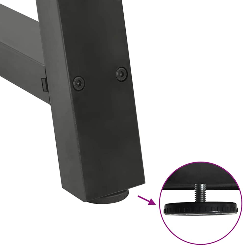 vidaXL Nogi do stołu jadalnego w kształcie litery A 2 szt. Antracyt 90x(72-73) cm Stal