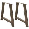 vidaXL Nogi do stołu jadalnego w kształcie litery A 2 szt. 90x(72-73) cm Stal