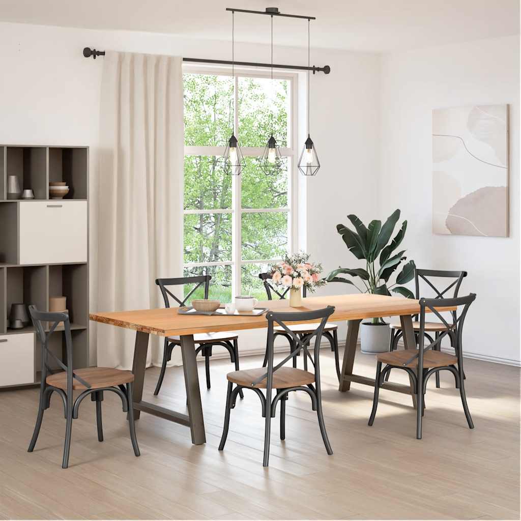 vidaXL Nogi do stołu jadalnego w kształcie litery A 2 szt. 90x(72-73) cm Stal