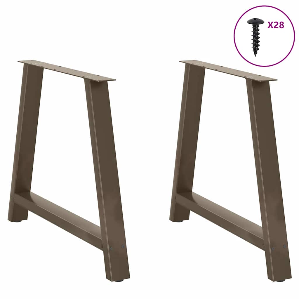 vidaXL Nogi do stołu jadalnego w kształcie litery A 2 szt. 90x(72-73) cm Stal