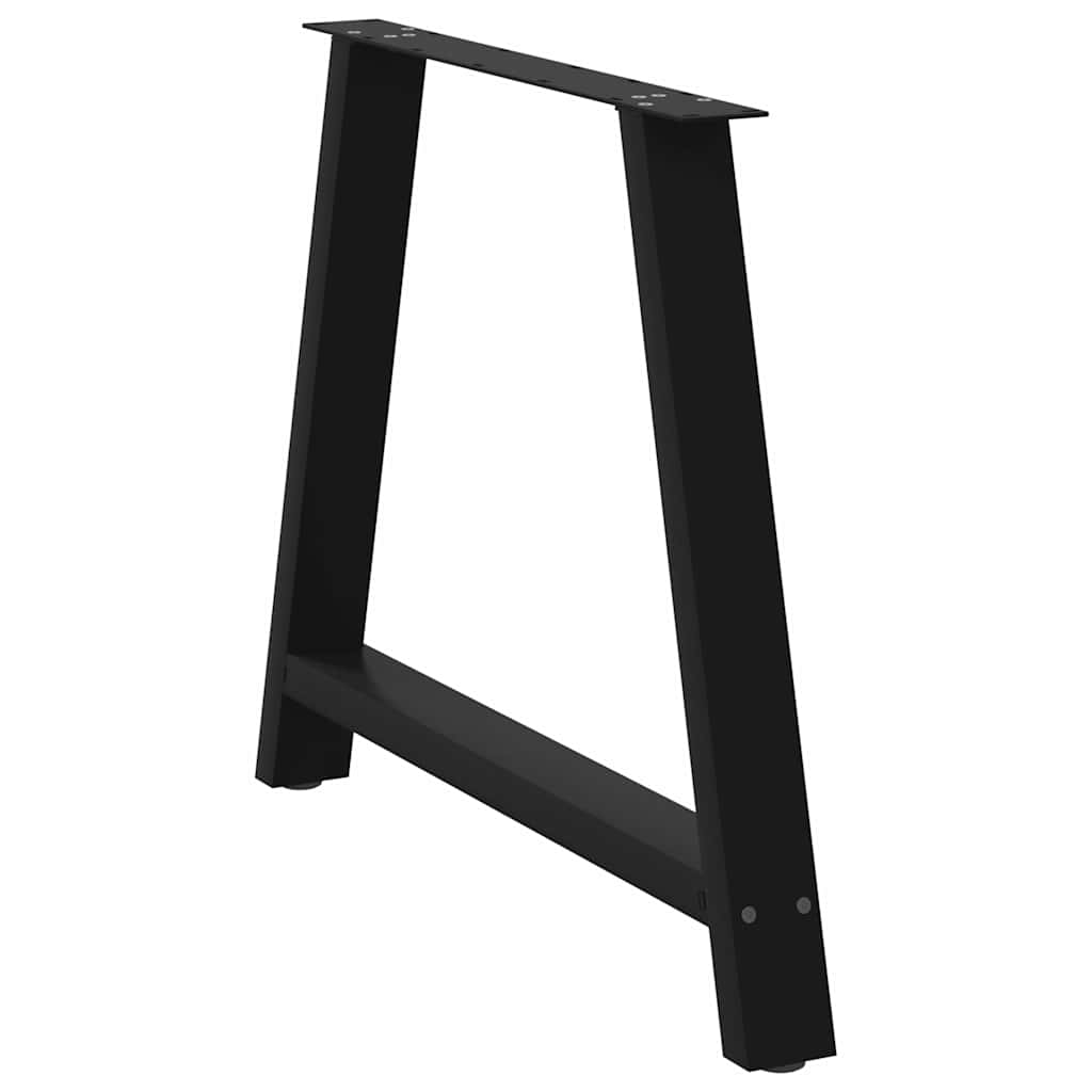vidaXL Nogi do stołu jadalnego w kształcie litery A 2 szt. Czarne 100x(72-73) cm Stal