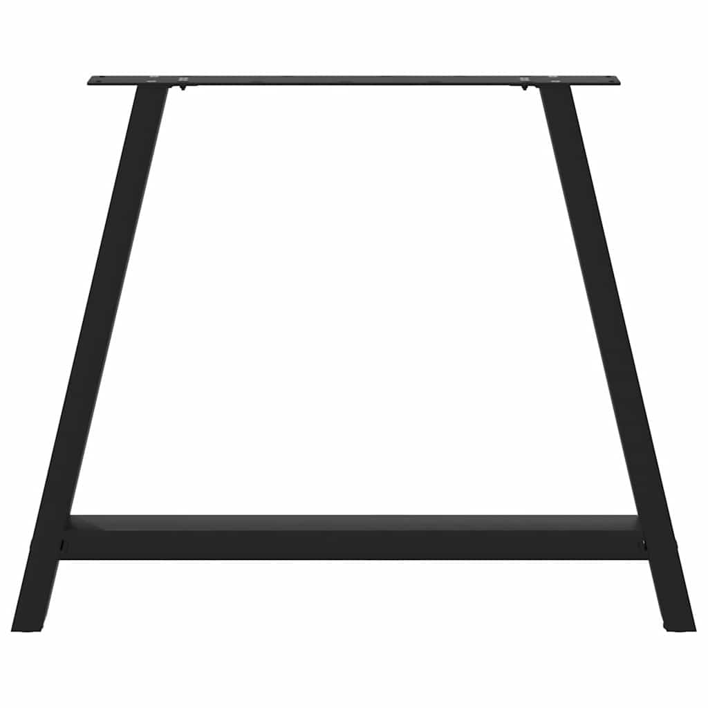 vidaXL Nogi do stołu jadalnego w kształcie litery A 2 szt. Czarne 100x(72-73) cm Stal