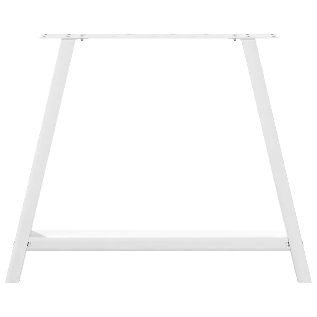 vidaXL Nogi do stołu jadalnego w kształcie litery A 2 szt. Białe 100x(72-73) cm Stal