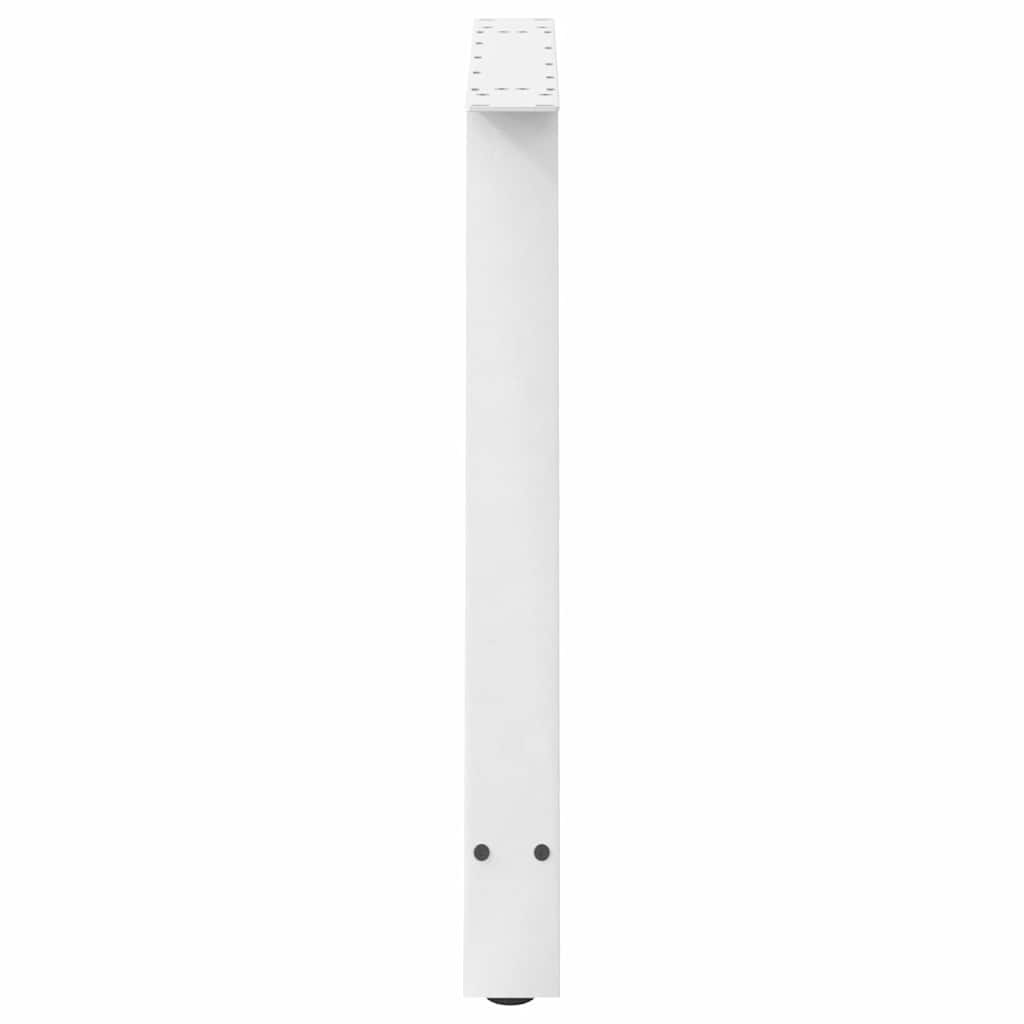 vidaXL Nogi do stołu jadalnego w kształcie litery A 2 szt. Białe 100x(72-73) cm Stal