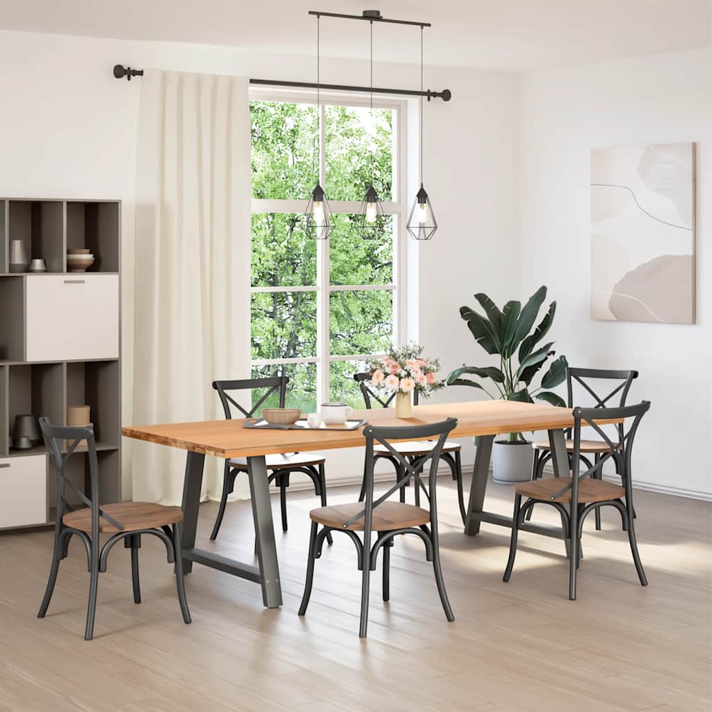 vidaXL Nogi do stołu jadalnego w kształcie litery A 2 szt. Antracyt 100x(72-73) cm Stal