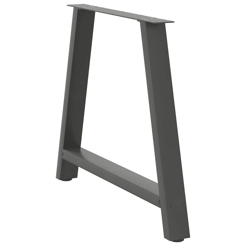 vidaXL Nogi do stołu jadalnego w kształcie litery A 2 szt. Antracyt 100x(72-73) cm Stal
