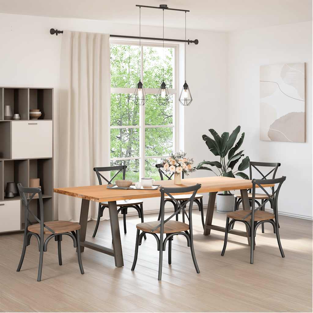 vidaXL Nogi do stołu jadalnego w kształcie litery A 2 szt. 100x(72-73) cm Stal