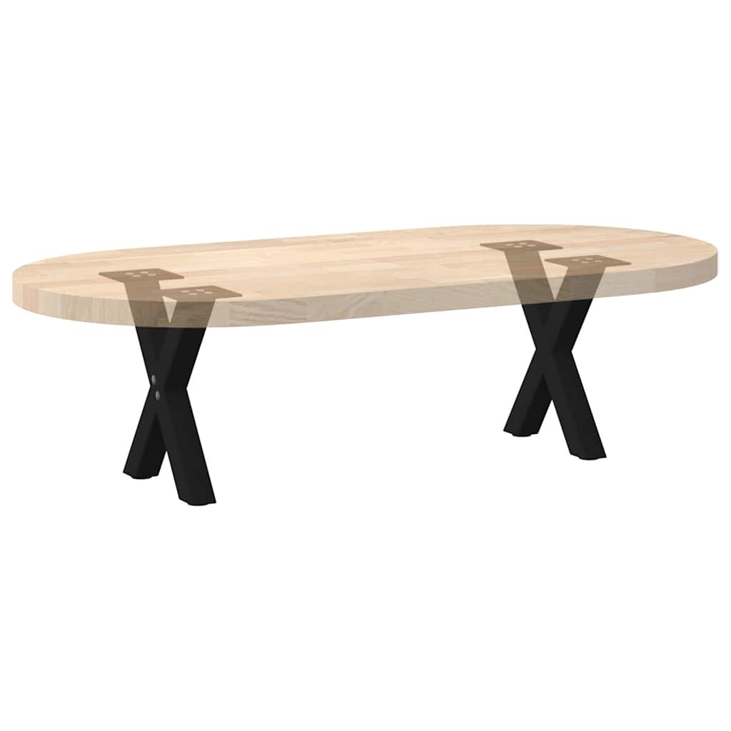 vidaXL Nogi do stolika kawowego w kształcie litery X 2 szt. Czarne 30x(30-31) cm Stal
