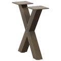 vidaXL Nogi do stolika kawowego w kształcie litery X 2 szt. Naturalna stal 30x(30-31) cm Stal