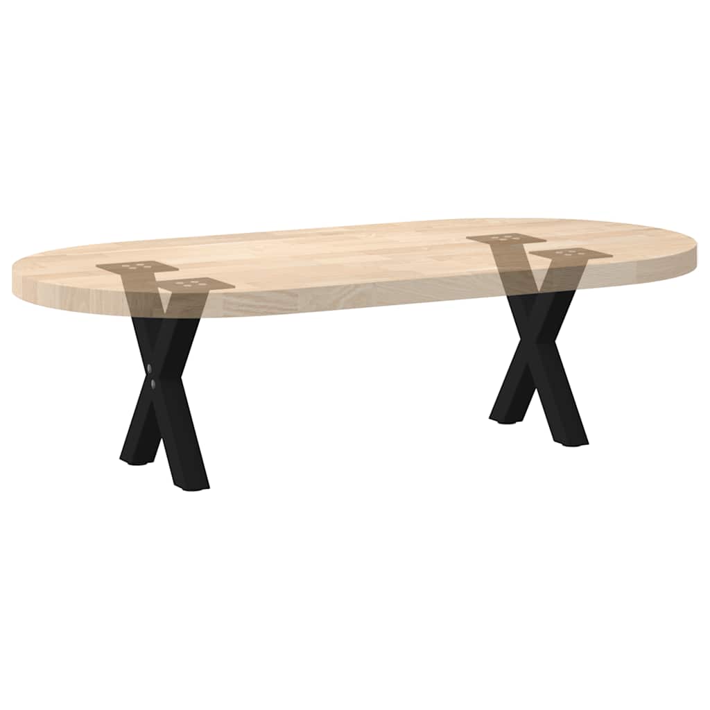 vidaXL Nogi do stolika kawowego w kształcie litery X 2 szt. Czarne 37x(30-31) cm Stal