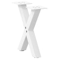 vidaXL Nogi do stolika kawowego w kształcie litery X 2 szt. Białe 37x(30-31) cm Stal