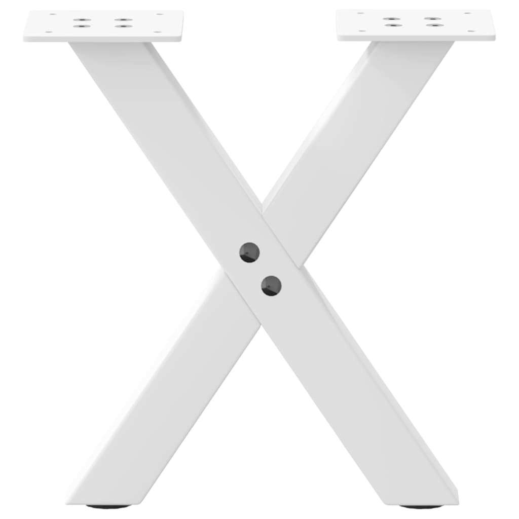 vidaXL Nogi do stolika kawowego w kształcie litery X 2 szt. Białe 37x(30-31) cm Stal