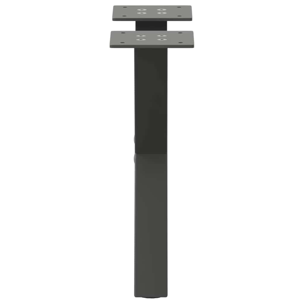 vidaXL Nogi do stolika kawowego w kształcie litery X 2 szt. Antracyt 37x(30-31) cm Stal