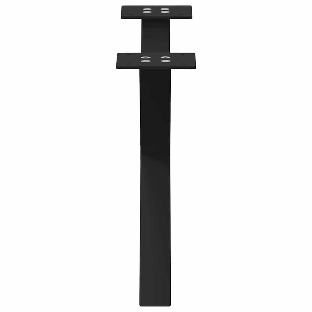 vidaXL Nogi do stolika kawowego w kształcie litery X 2 szt. Czarne 50x(30-31) cm Stal