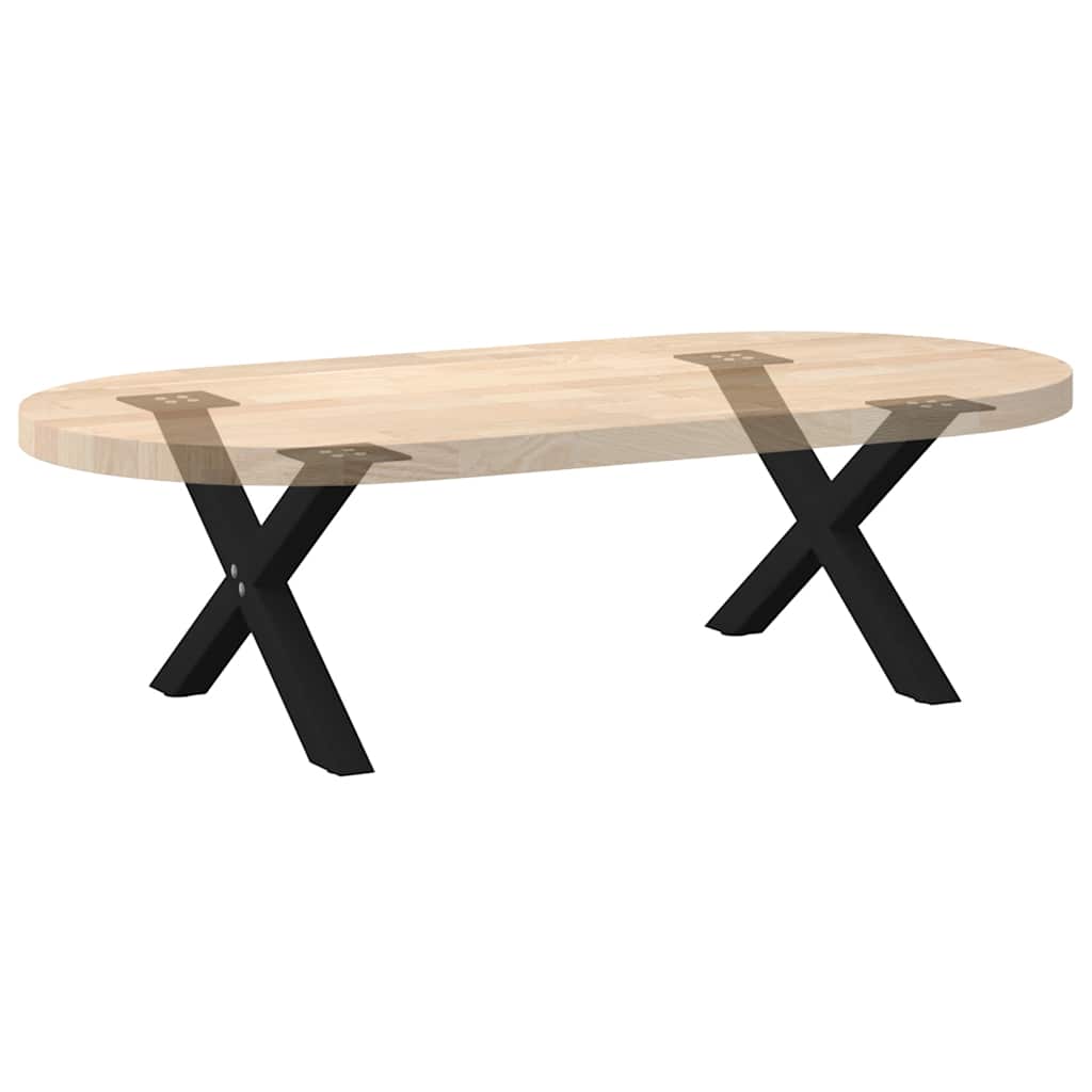vidaXL Nogi do stolika kawowego w kształcie litery X 2 szt. Czarne 50x(30-31) cm Stal
