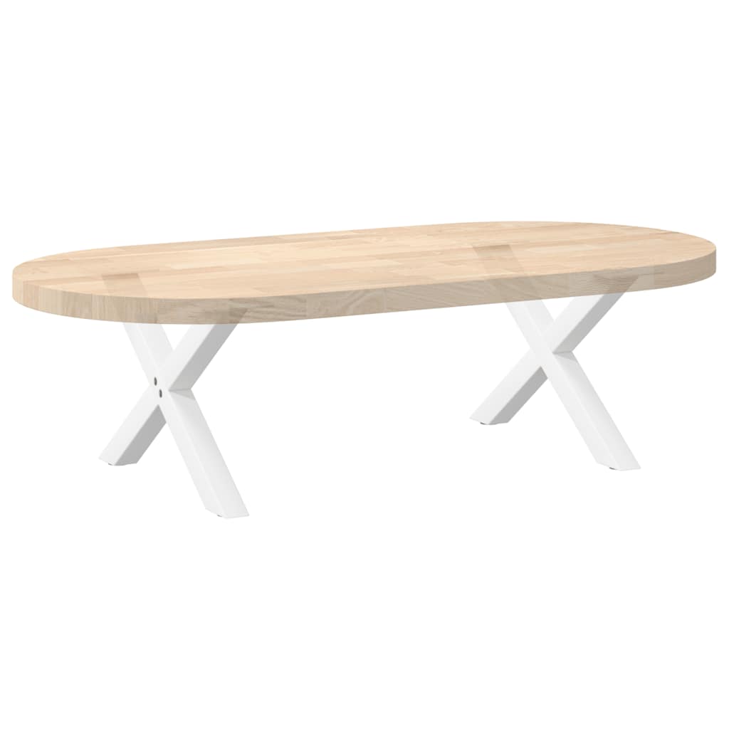 vidaXL Nogi do stolika kawowego w kształcie litery X 2 szt. Białe 50x(30-31) cm Stal