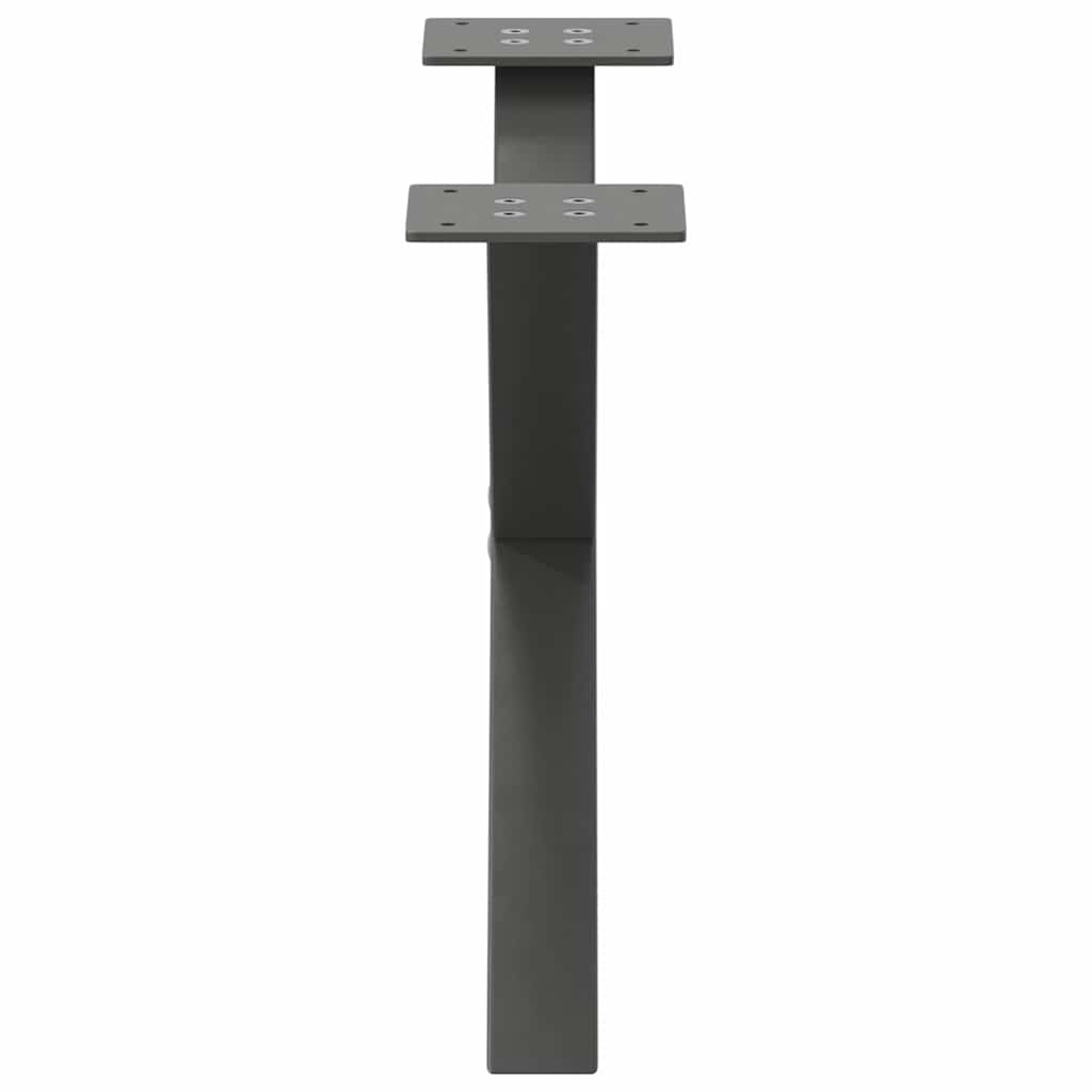 vidaXL Nogi do stolika kawowego w kształcie litery X 2 szt. Antracyt 50x(30-31) cm Stal