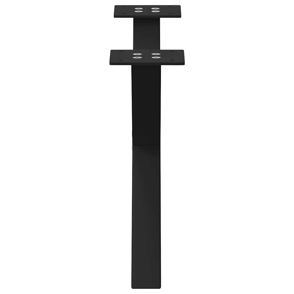 vidaXL Nogi do stolika kawowego w kształcie litery X 2 szt. Czarne 60x(30-31) cm Stal