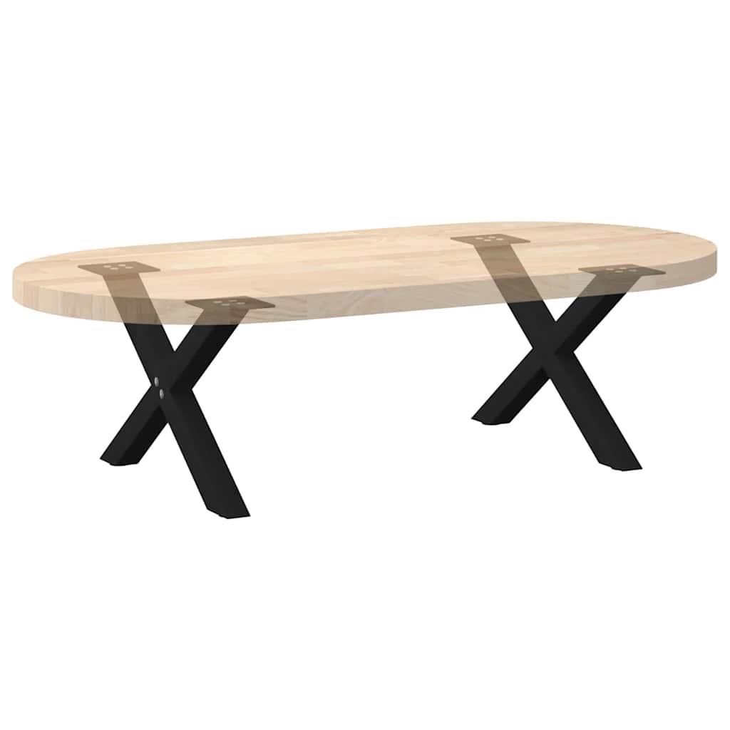vidaXL Nogi do stolika kawowego w kształcie litery X 2 szt. Czarne 60x(30-31) cm Stal