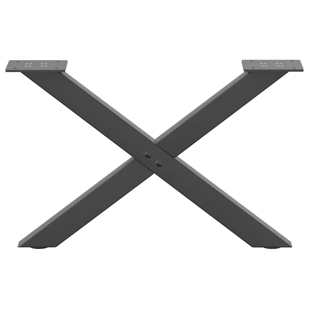 vidaXL Nogi do stolika kawowego w kształcie litery X 2 szt. Antracyt 60x(30-31) cm Stal