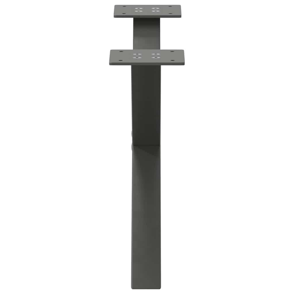 vidaXL Nogi do stolika kawowego w kształcie litery X 2 szt. Antracyt 60x(30-31) cm Stal