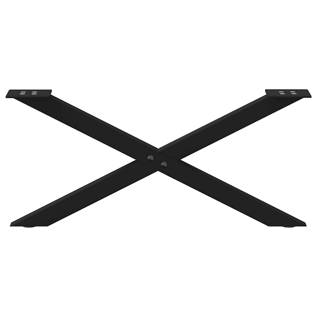 vidaXL Nogi do stolika kawowego w kształcie litery X 2 szt. Czarne 70x(30-31) cm Stal