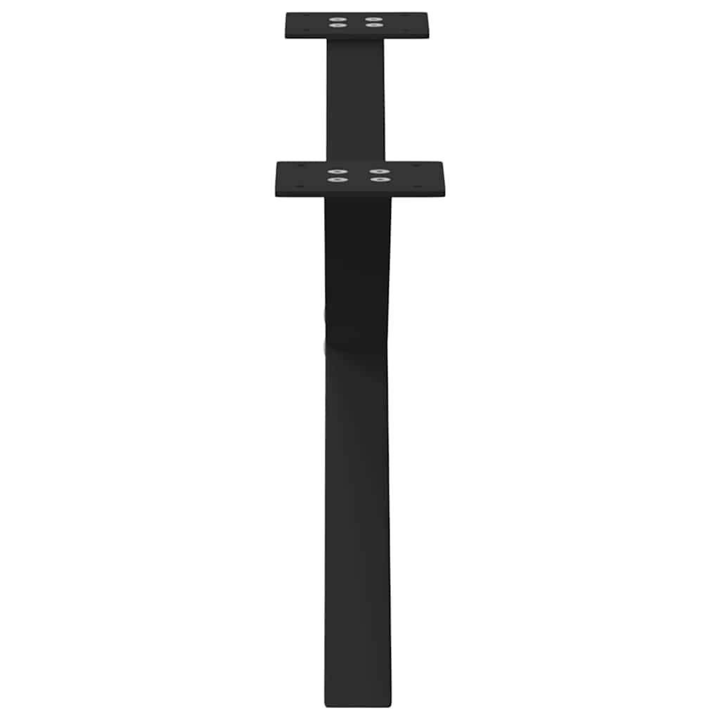 vidaXL Nogi do stolika kawowego w kształcie litery X 2 szt. Czarne 70x(30-31) cm Stal