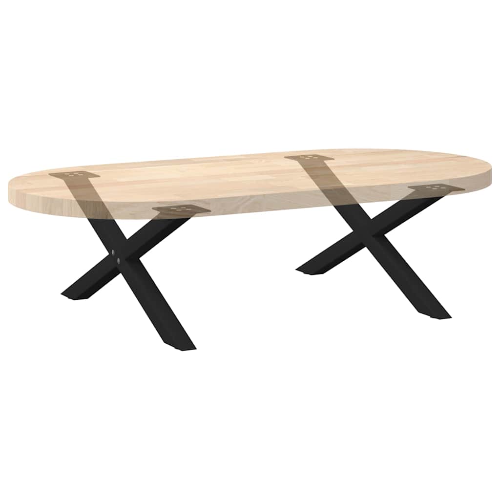 vidaXL Nogi do stolika kawowego w kształcie litery X 2 szt. Czarne 70x(30-31) cm Stal