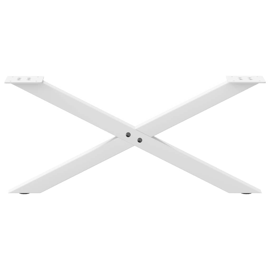vidaXL Nogi do stolika kawowego w kształcie litery X 2 szt. Białe 70x(30-31) cm Stal