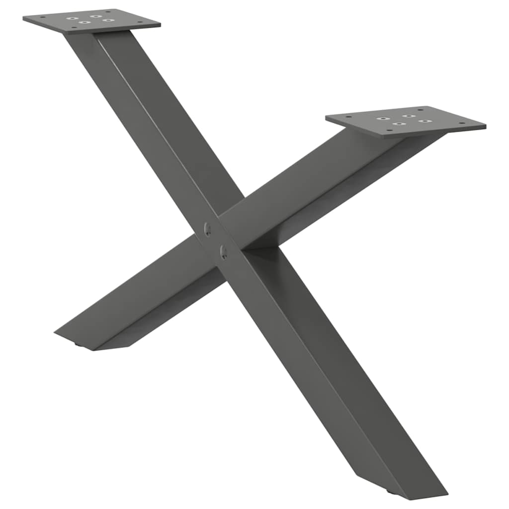 vidaXL Nogi do stolika kawowego w kształcie litery X 2 szt. Antracyt 70x(30-31) cm Stal
