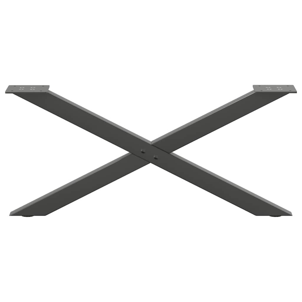 vidaXL Nogi do stolika kawowego w kształcie litery X 2 szt. Antracyt 70x(30-31) cm Stal